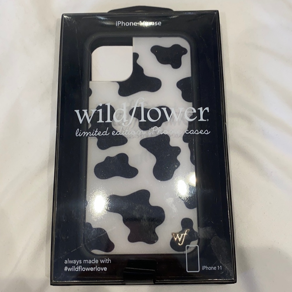 Black cow print iPhone 11 case